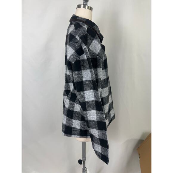 John Wayne Buffalo Plaid Medium Classic Cowboy Country Cozy Pullover Button Up - Picture 3 of 11